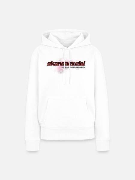 Skandalhudel Neon-Logo Retro - Frauen Premium Bio Hoodie - Weiß