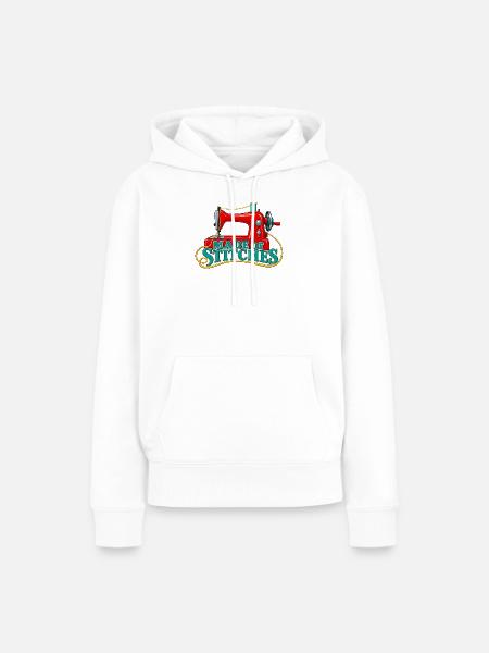 Aus Stichen gemacht: Nähen - Frauen Premium Bio Hoodie - Weiß