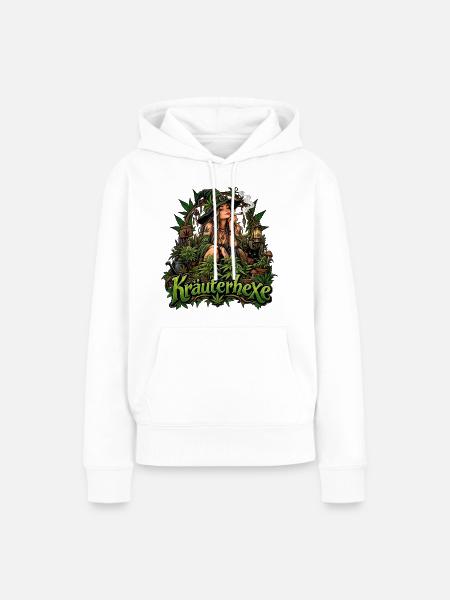 Kräuterhexe  - Frauen Premium Bio Hoodie - Weiß
