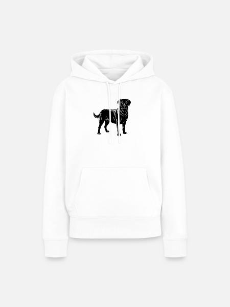 Schwarzer Labrador Retriever - Frauen Premium Bio Hoodie - Weiß