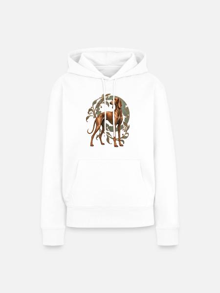 Mudhol Hound - Frauen Premium Bio Hoodie - Weiß