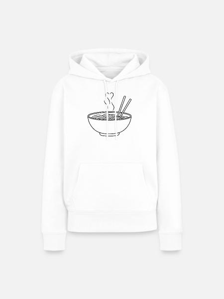 Ramen Love - Frauen Premium Bio Hoodie - Weiß