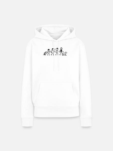 Evolution Hund, Hundeliebhaber, Hundebesitzer, - Frauen Premium Bio Hoodie - Weiß