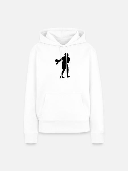 Badminton Spieler - Frauen Premium Bio Hoodie - Weiß