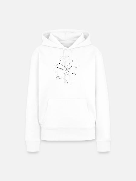 Sternzeichen Stier – das echte Sternbild - Frauen Premium Bio Hoodie - Weiß
