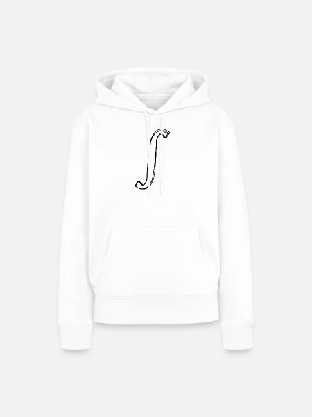 Integralzeichen handgezeichnet - Frauen Premium Bio Hoodie - Weiß