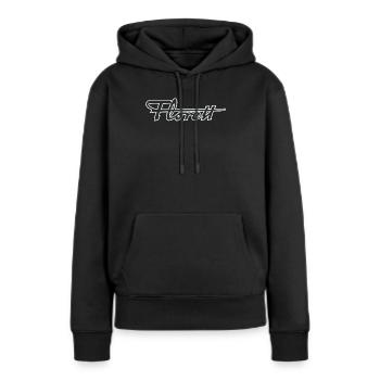 Florett Kreidler - Frauen Premium Bio Hoodie - Schwarz - Vorne - Julia (174cm)