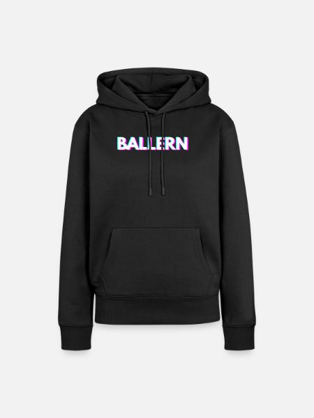 Ballern Techno Rave Raver - Frauen Premium Bio Hoodie - Schwarz