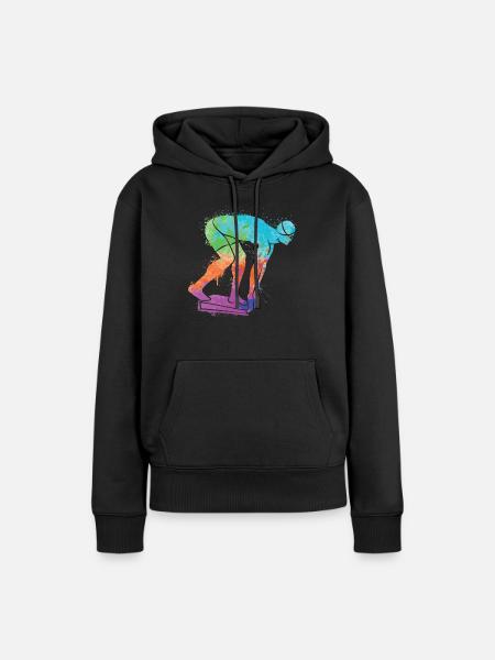 Schwimmen Schwimmer Mädchen Jungen Kinder Schwimm - Frauen Premium Bio Hoodie - Schwarz