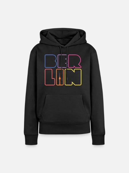 Berlin Kreuzberg Hauptstadt Souvenir Berliner - Frauen Premium Bio Hoodie - Schwarz