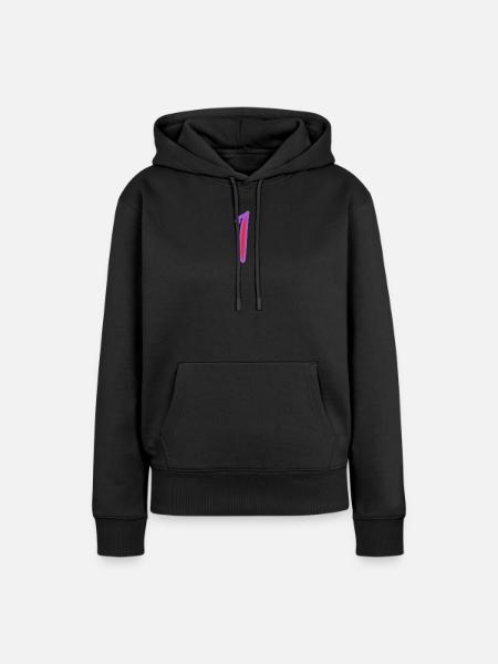 1 - Frauen Premium Bio Hoodie - Schwarz