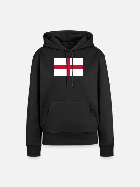 England - Frauen Premium Bio Hoodie - Schwarz