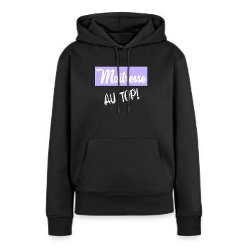 Geliebte - Frauen Premium Bio Hoodie - Schwarz - Vorne - Julia (174cm)