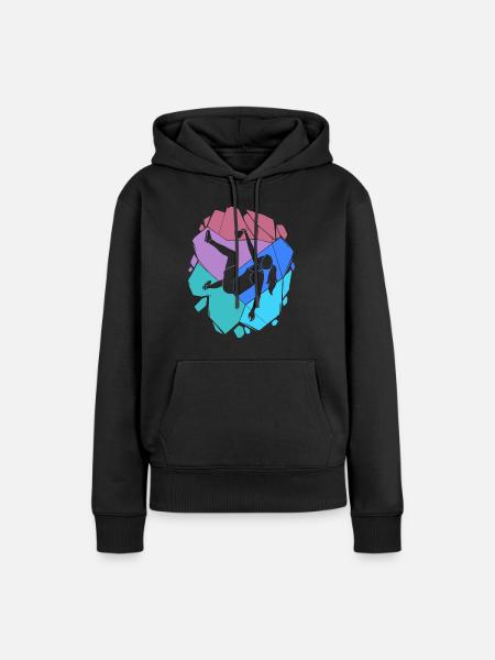 Bouldern Kletterer Kinder Frauen Mädchen Klettern - Frauen Premium Bio Hoodie - Schwarz