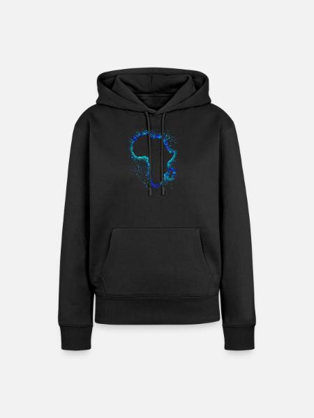 Afrika - Frauen Premium Bio Hoodie - Schwarz