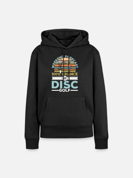 100% Chance auf Scheibengolf Frolf Freizeit-Werfer - Frauen Premium Bio Hoodie - Schwarz