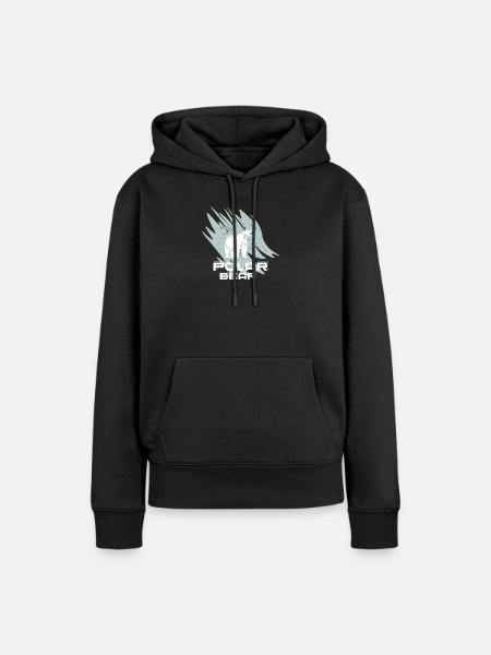 Polar Bär - Frauen Premium Bio Hoodie - Schwarz