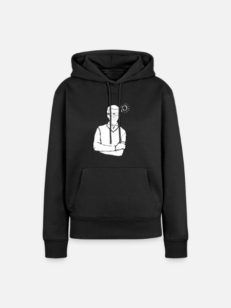 Glühbirne Idee Geistesblitz Geschenk Erfinder - Frauen Premium Bio Hoodie - Schwarz