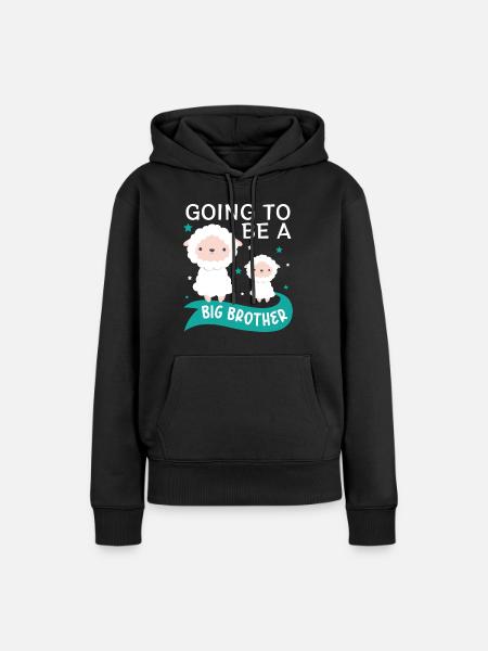 Ich Werde Bald Großer Bruder - Frauen Premium Bio Hoodie - Schwarz