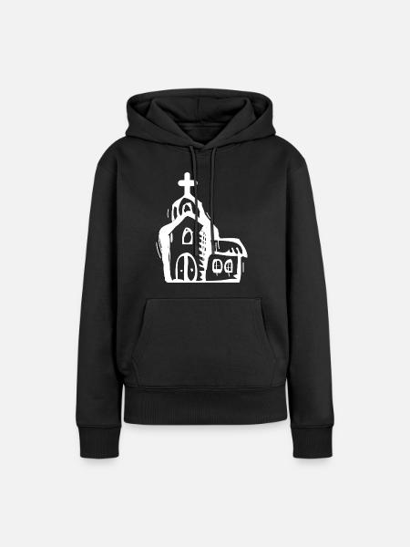 Kirche - Frauen Premium Bio Hoodie - Schwarz