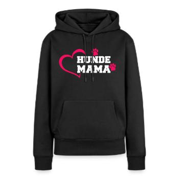 Hunde Mama - Frauen Premium Bio Hoodie - Schwarz - Vorne - Julia (174cm)