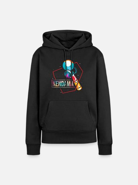Spritziger Kendama Trickvariation - Frauen Premium Bio Hoodie - Schwarz