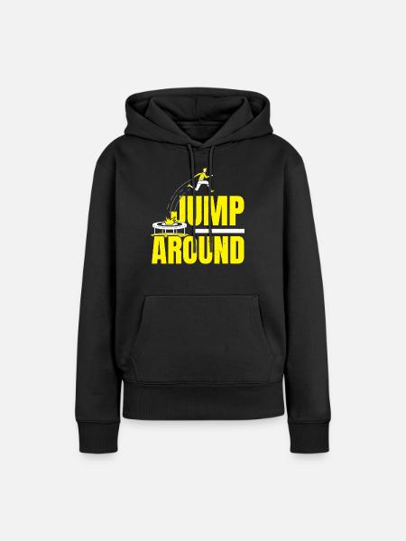 Trampolinspringen Trampolin Trampolin Trampolinspr - Frauen Premium Bio Hoodie - Schwarz