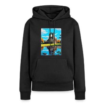 Bolton Abbey England Uk Reise Poster Souvenir WPA - Frauen Premium Bio Hoodie - Schwarz - Vorne - Julia (174cm)