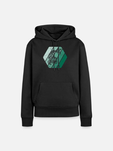 Koi - Frauen Premium Bio Hoodie - Schwarz