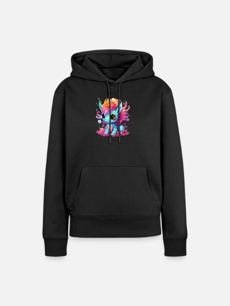 Cutiepie Draco - Frauen Premium Bio Hoodie - Schwarz