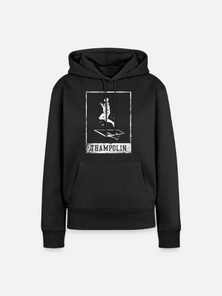 Schwindelfreie Trampolin Artistin - Frauen Premium Bio Hoodie - Schwarz