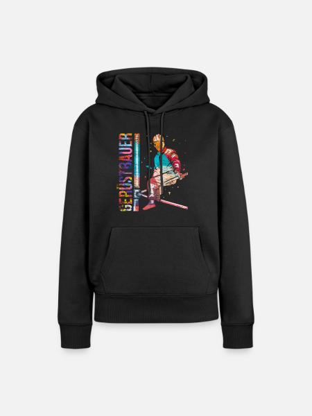 Kühner Gerüstbauer Höhenarbeit - Frauen Premium Bio Hoodie - Schwarz