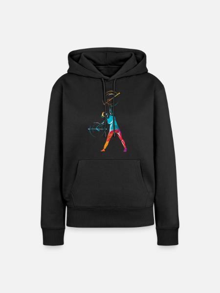 Schwungvolles Stabdrehen Majorette - Frauen Premium Bio Hoodie - Schwarz