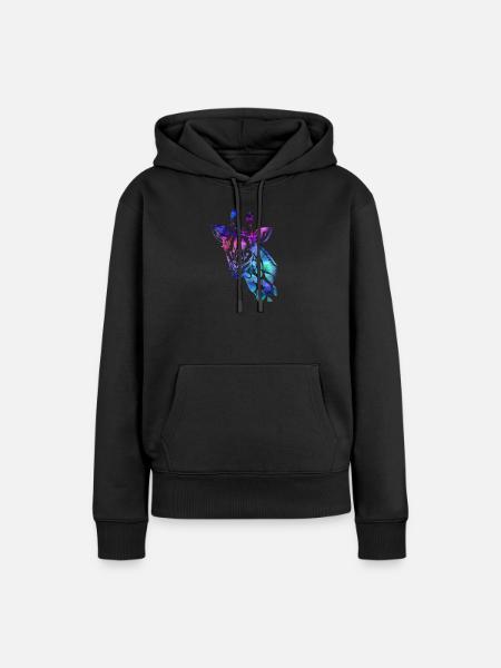 Giraffe - Frauen Premium Bio Hoodie - Schwarz