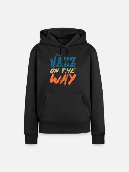 Jazz Geschenk - Frauen Premium Bio Hoodie - Schwarz