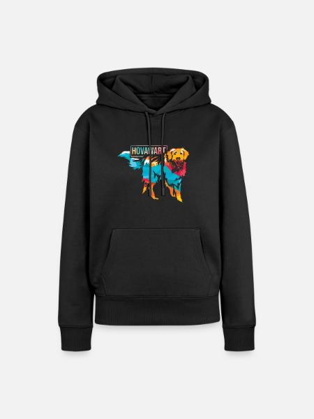 Kraftvoller Hovawart Gebrauchshund - Frauen Premium Bio Hoodie - Schwarz