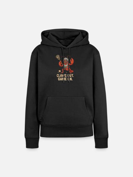 Claws out. Game on - Frauen Premium Bio Hoodie - Schwarz