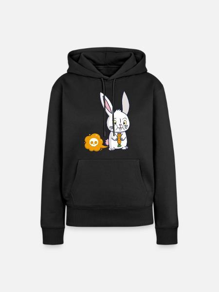 Der Karottenfurz - Frauen Premium Bio Hoodie - Schwarz