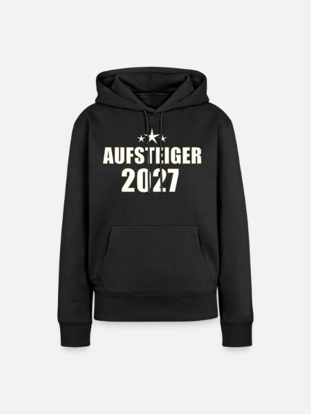 Aufsteiger 2027 - Frauen Premium Bio Hoodie - Schwarz