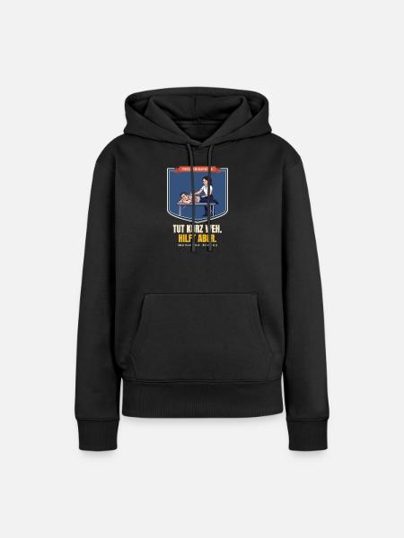 Physiotherapeutin – Geschenk Physio Spruch lustig - Frauen Premium Bio Hoodie - Schwarz