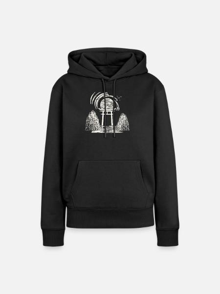Torii Sonnenuntergang Zen - Frauen Premium Bio Hoodie - Schwarz