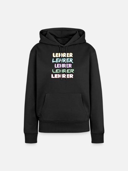 Beruf Lehrer - Frauen Premium Bio Hoodie - Schwarz