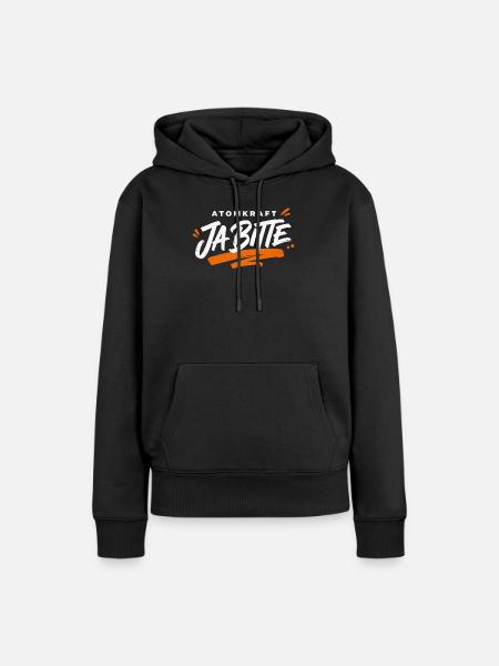 Atomkraft Ja bitte Spruch Kernkraft Shirt - Frauen Premium Bio Hoodie - Schwarz
