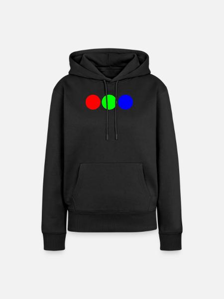 Triaden-Neonkreise - Frauen Premium Bio Hoodie - Schwarz