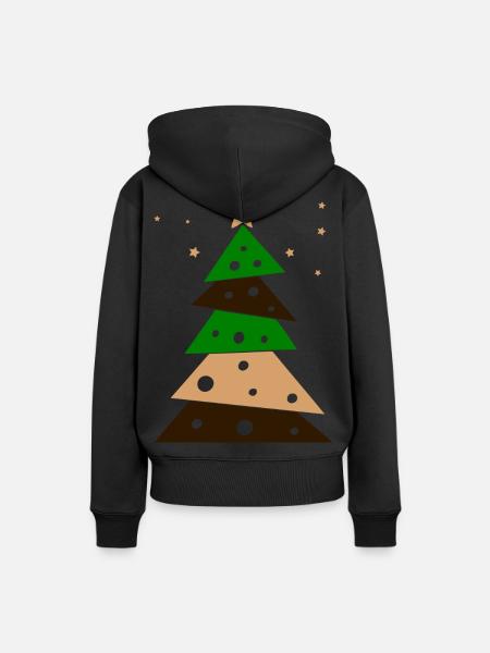 Tannenbaum - Frauen Premium Bio Hoodie - Schwarz