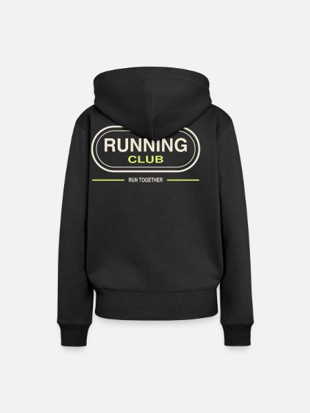 Running Club  - Frauen Premium Bio Hoodie - Schwarz