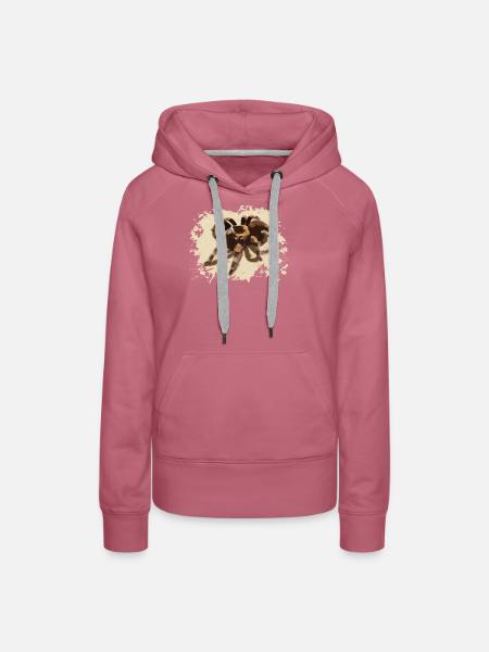 T-Shirt Spinne - Frauen Premium Bio Hoodie - Malve