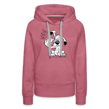 Asterix & Obelix Dogmatix Gesturing Toc - Women’s Premium Organic Hoodie - mauve - Front - Isabella (175cm)