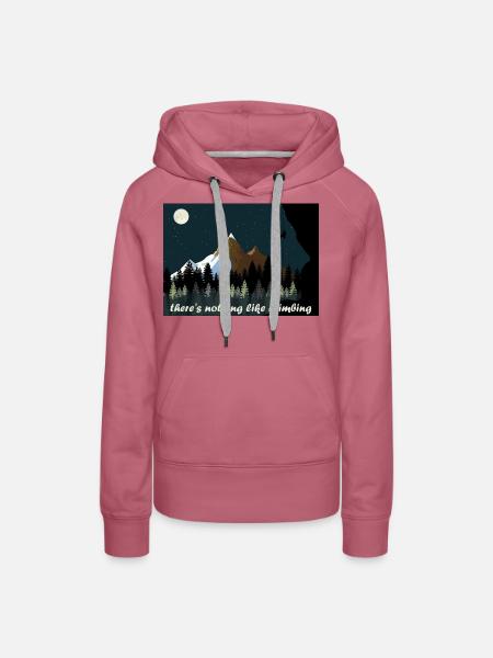 Klettern - Frauen Premium Bio Hoodie - Malve