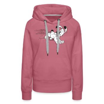 Asterix - Idefix hat es eilig - Frauen Premium Bio Hoodie - Malve - Vorne - Isabella (175cm)